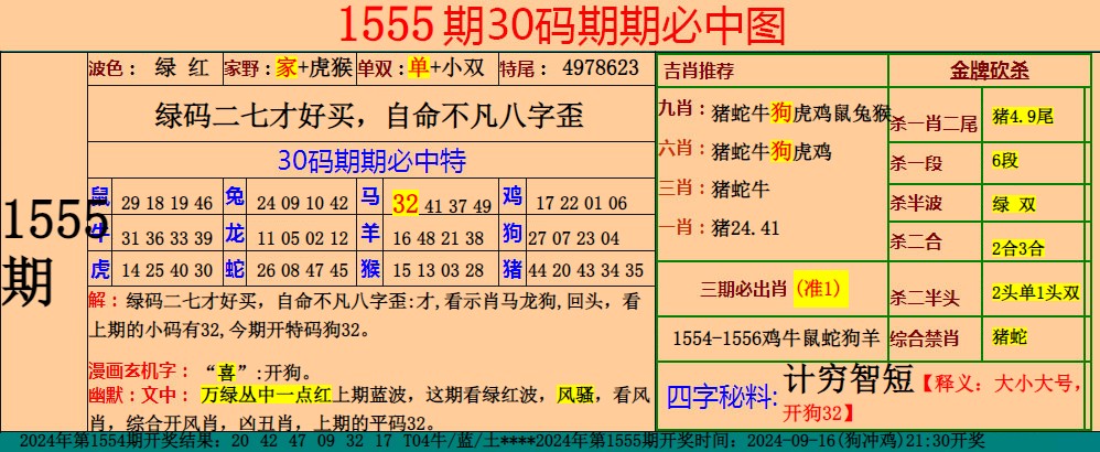  小鱼儿30码期期中